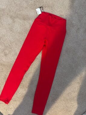 Red High-Waist Women’s Leggings